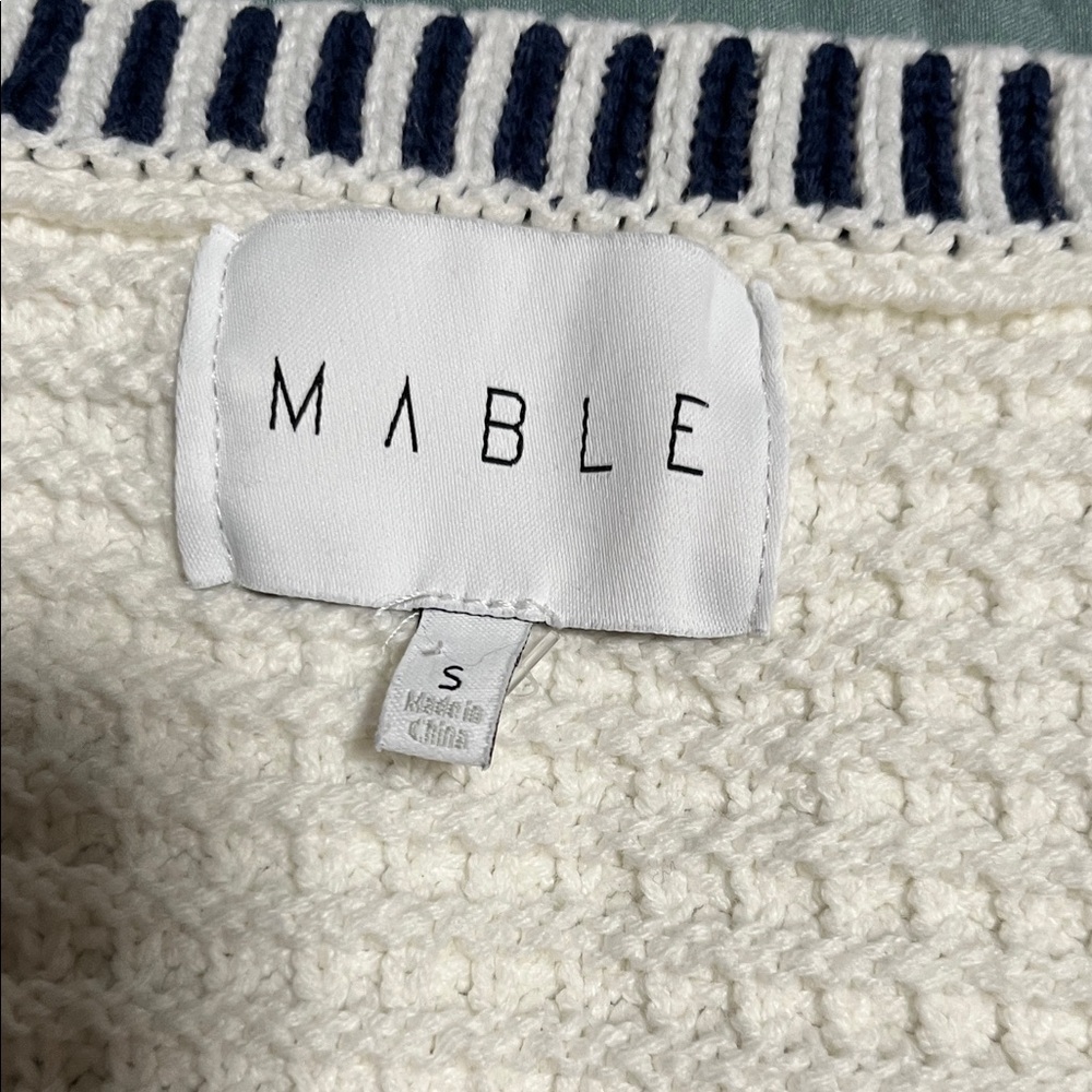 Mable Cream and Black Buttoned Cardigan Vest - Picture 4 of 11